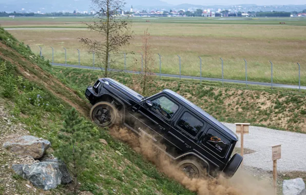 Black, Mercedes-Benz, SUV, 4x4, the rise, G-Class, V8, 2019