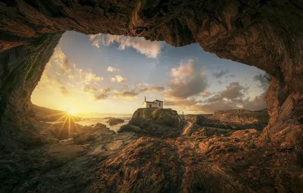 Picture rays, The sun, cave, rays, sun, the grotto, cave, grotto