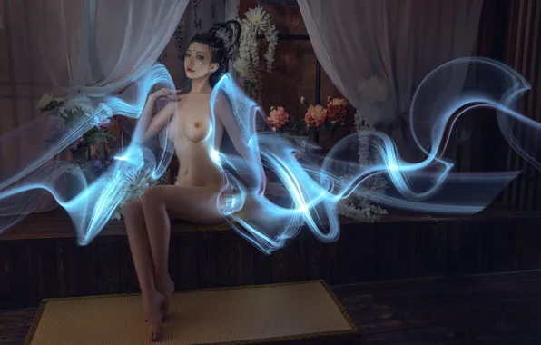 Asian, cutie, asian, cutie, asian girls, naked girl, the magic of light, asian girls