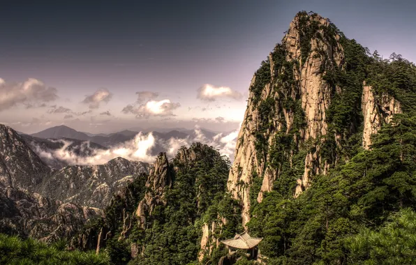 The sky, landscape, mountains, nature