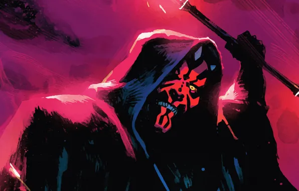 Figure, Star Wars, art, Darth Maul, Star wars, art