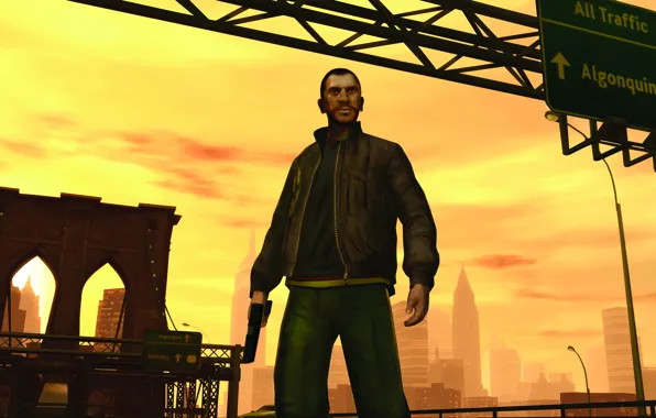Picture New York, Grand Theft Auto IV, Niko Bellic, Liberty City