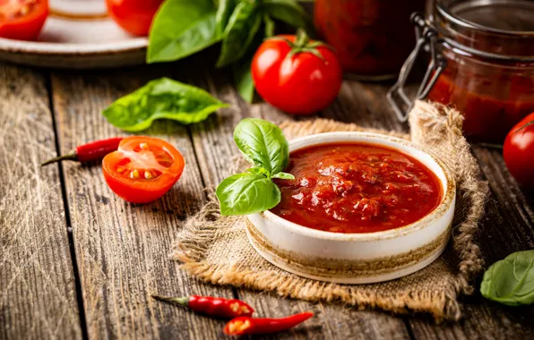 Leaves, Board, sauce