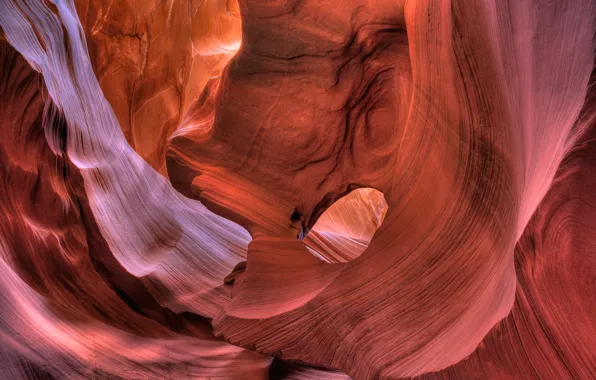 Orange, rocks, AZ, Antelope Canyon