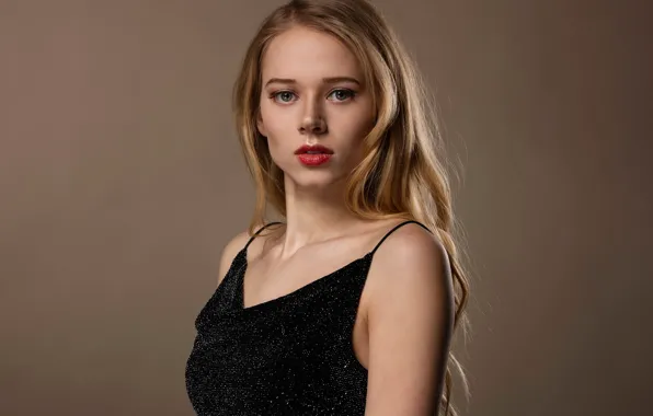 Look, background, model, portrait, makeup, dress, hairstyle, brown hair