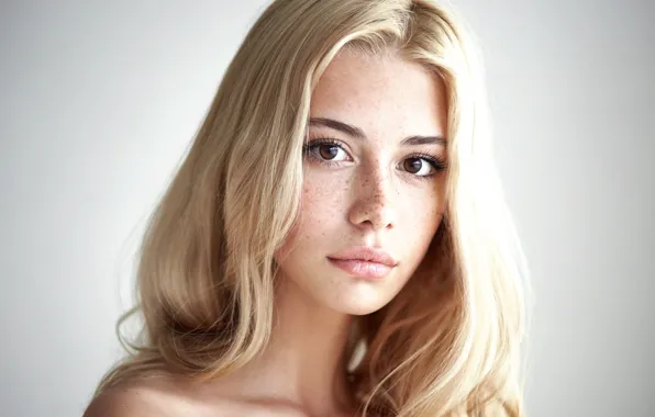 Portrait, freckles, Anya, the beauty, Alexander Vinogradov, Alexander Vinogradov