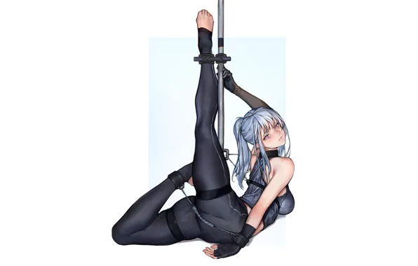 Kawaii, girl, hot, sexy, boobs, stretch, smile, anime