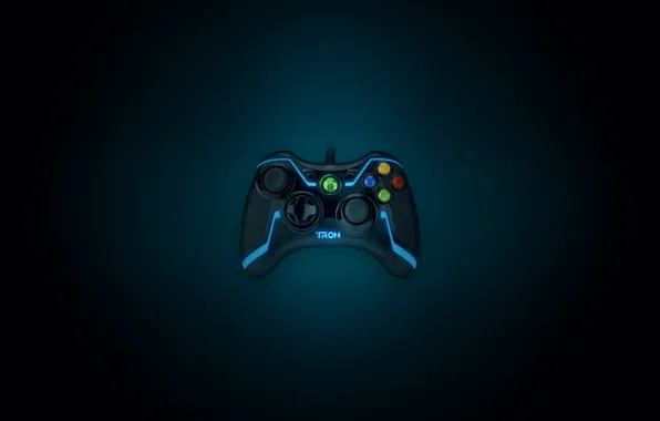 Picture style, neon, button, xbox, the throne, tron, gamepad
