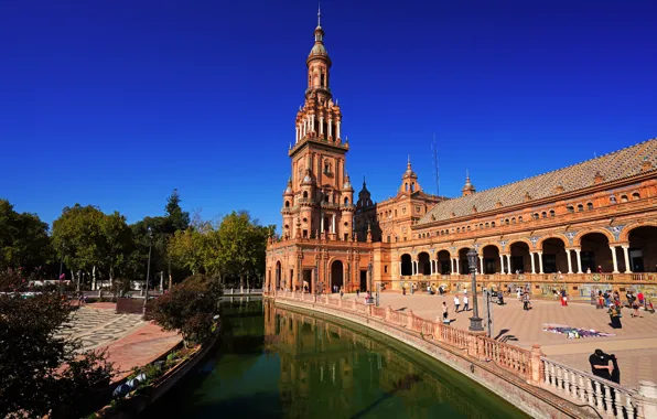 Spain, promenade, Spain, Seville, attractions, Sevilla, Espana