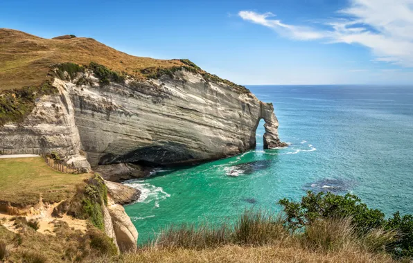 New Zealand, Tasman, Puponga, Cape Farewell Arch