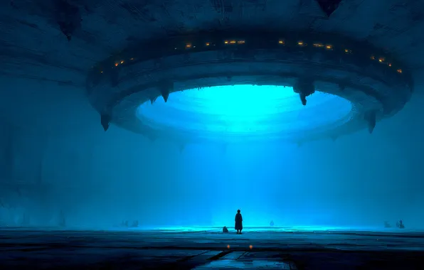 Fantasy, science fiction, sci-fi, digital art, artwork, concept art, fantasy art, silhouette