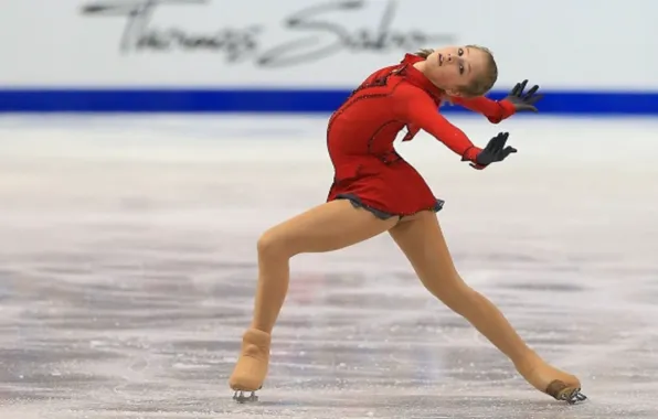 Picture flexibility, ice, hands, Russia, elegance, RUSSIA, Olympic champion, Yulia Lipnitskaya