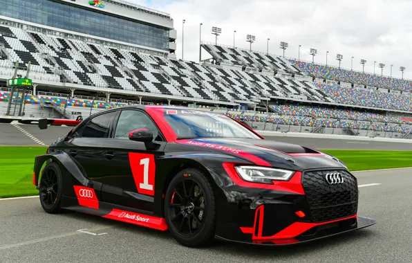 Audi, Audi, black, Black, LMS, stadium, RS 3