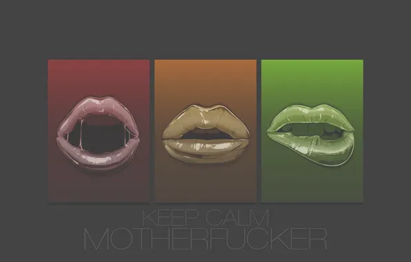Picture lips, calm, keep