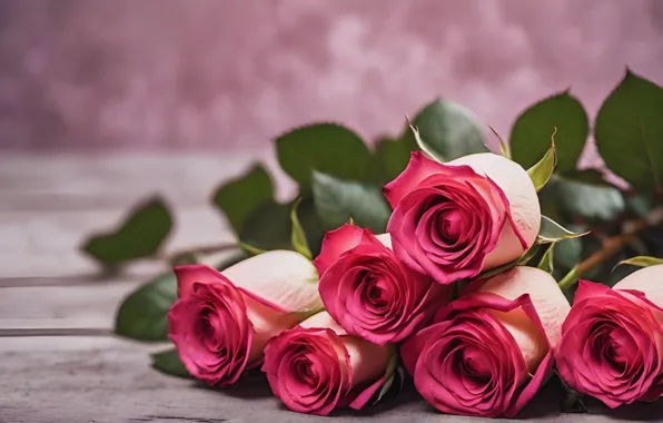 Picture flowers, holiday, roses, bouquet, AI art, universal holiday background, neural network