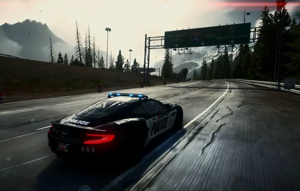 Car, need for speed, aston martin, cop, video game, vanquish, rivals