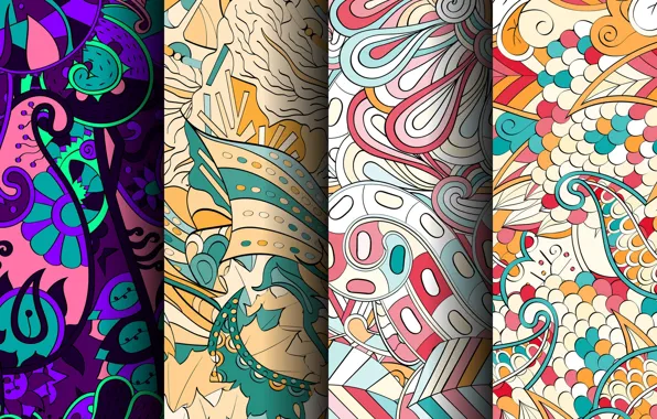 Background, pattern, texture, colorful, patterns, seamless, Paisley