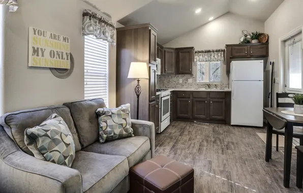 Design, style, interior, kitchen, sofa, living room, dining room, small space