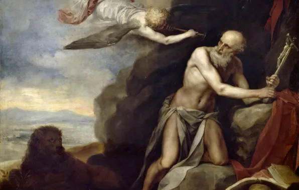Picture, religion, mythology, Alonso Cano, The Penitent Saint Jerome