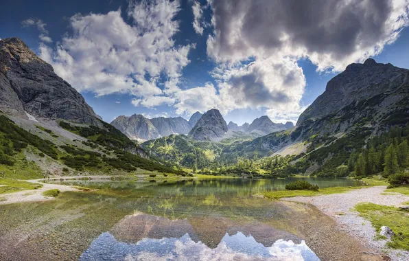 Picture water, mountains, nature, lake, reflection