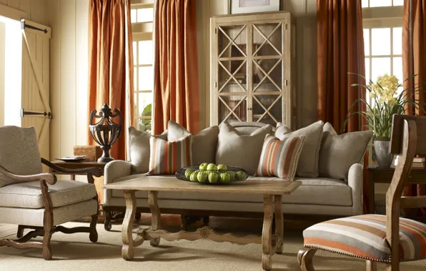 Picture design, style, interior, colors, country, living room, decoration