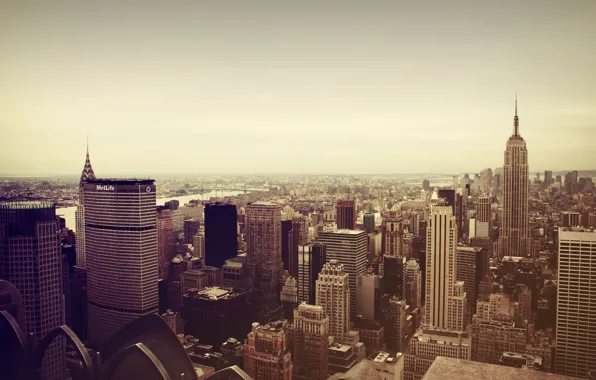 The city, New York, skyscrapers, Manhattan, New York City