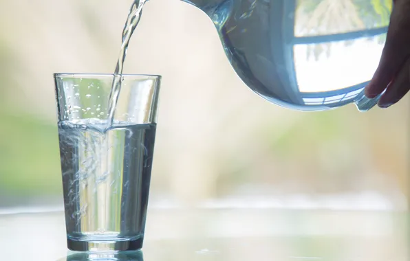 Glass, water, liquid