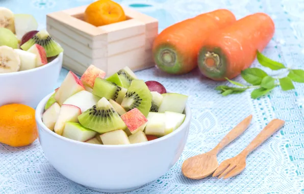 Fruit, carrots, Fruit salad