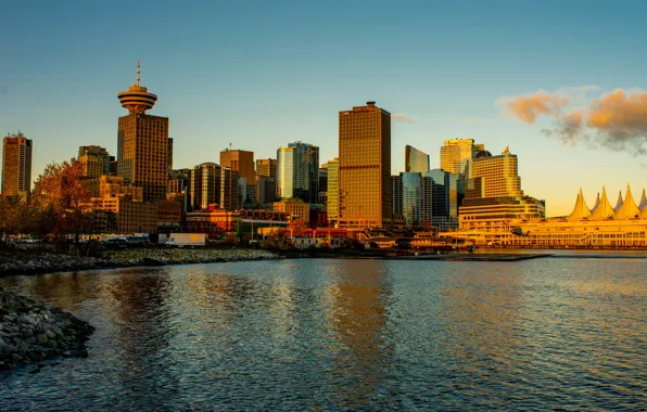 The city, skyscrapers, Canada, Vancouver