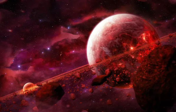Color, Stars, Planet, Space, Nebula, Style, Planet, Fantasy