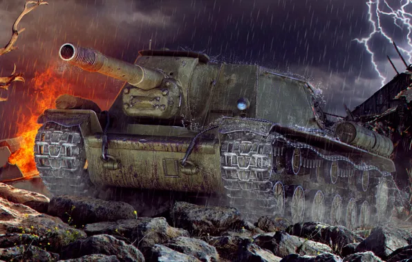 Tank, art, world of tanks, wot, tank, su-152, wotart, anderarts