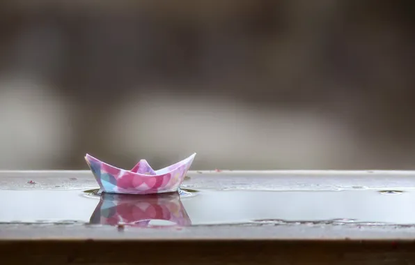 Macro, boat, origami