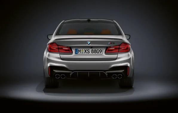 Picture grey, background, BMW, sedan, dark, 4x4, 2018, feed