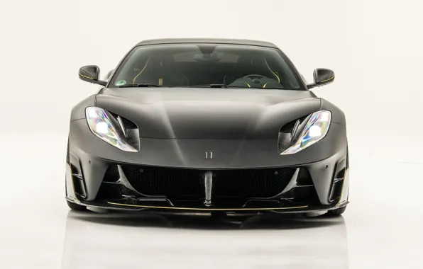 Ferrari, supercar, front view, Mansory, Superfast, 812, 2019, Stallone Black
