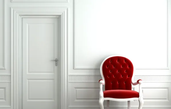Picture style, room, interior, minimalism, chair, the door, chair