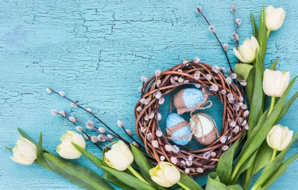 Holiday, Easter, socket, tulips, Verba