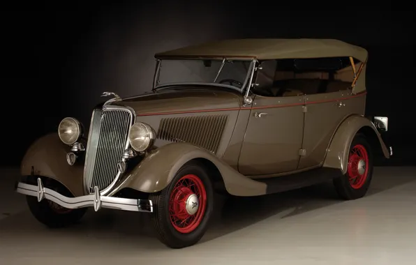Auto, old, retro, Ford, Deluxe, 1934, Phaeton, V8