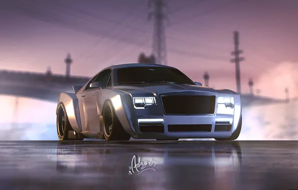 Machine, Car, Art, Art, Rendering, Silver, GTA V, GTA 5