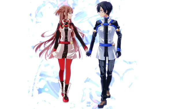 Look, anime, art, Background, Pair, guy, Sword art online, Sword Art Online