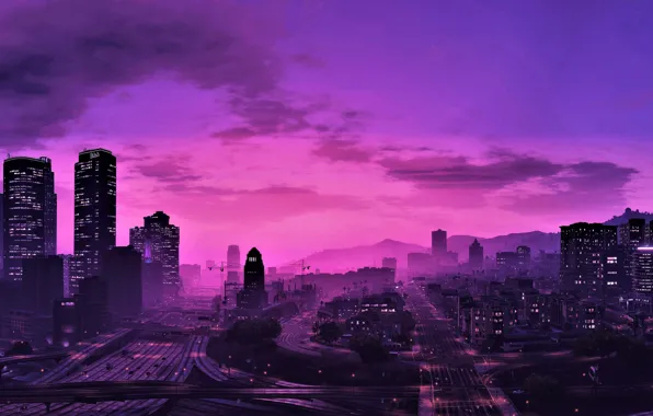 Picture city, game, sky, Grand Theft Auto V, GTA V, GTA 5