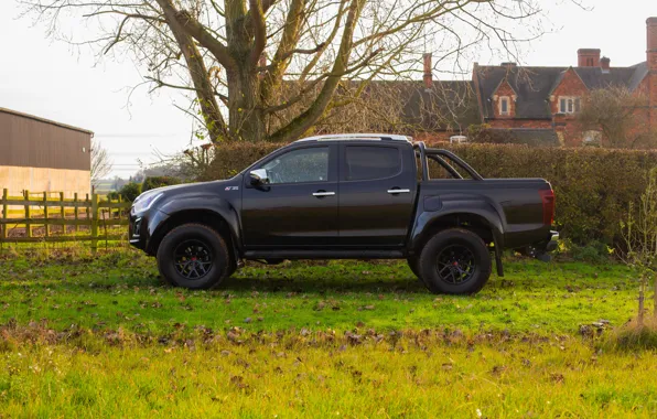 Picture black, pickup, in profile, Isuzu, 2020, Arctic Trucks, D-Max, UK version