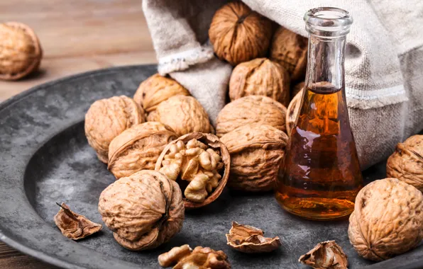 Nuts, Bag, Walnuts