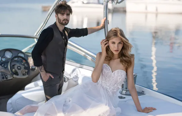 Picture style, boat, pair, fashion