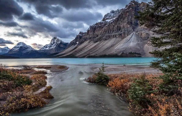 The sky, mountains, clouds, nature, rocks, Canada, Albert, Banff National Park