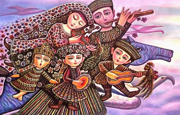 Happiness, children, music, horse, family, Sevada Grigoryan