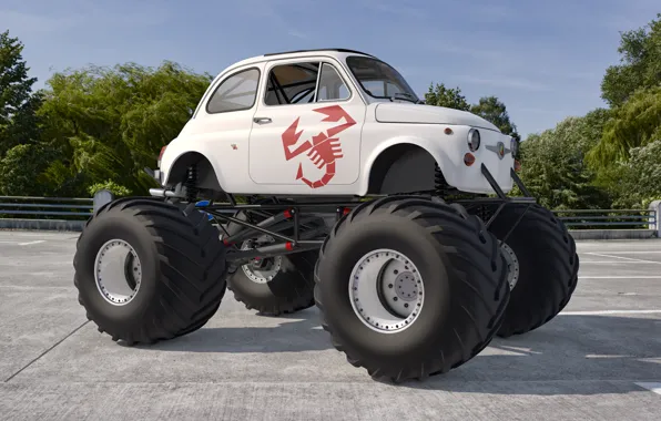 Scorpion, abarth, large wheels