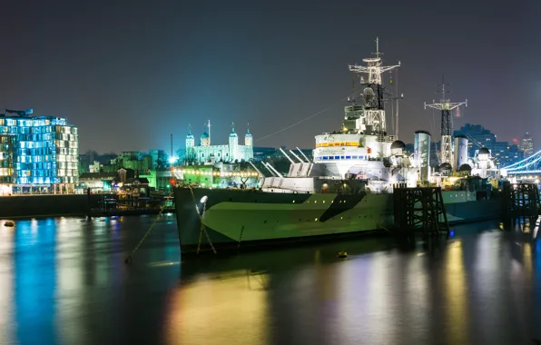 Picture pier, (C35), the type "town", HMS Belfast, "Belfast", light cruiser