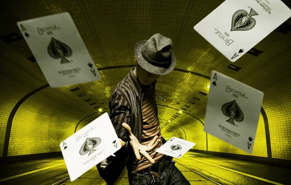 Picture Men, Hat, Ace of Spades, Illusionist