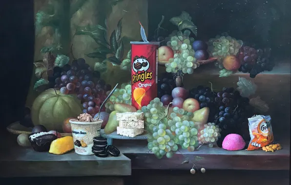 Sweets, Grapes, Food, Still life, Chips