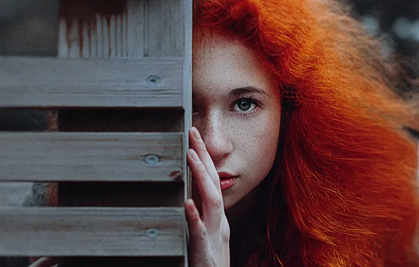 Look, girl, face, sweetheart, portrait, eyes, freckles, redhead